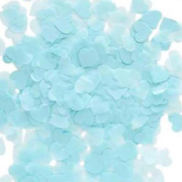 Baby Blue Heart Shaped Tissue Paper Confetti
