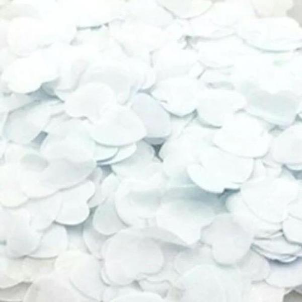 White Heart-Shaped Tissue Paper Bio-Confetti